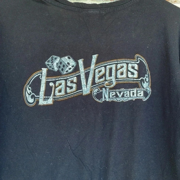Harley-Davidson Black Long Sleeved Las Vegas Casino aT-Shirt - Picture 5 of 6